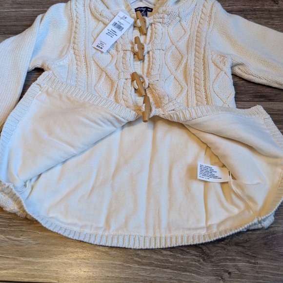 [KIDS 2/$40] NWT Baby (12-18M) - GAP Aran Knit Hooded Cardigan - Picture 4 of 6